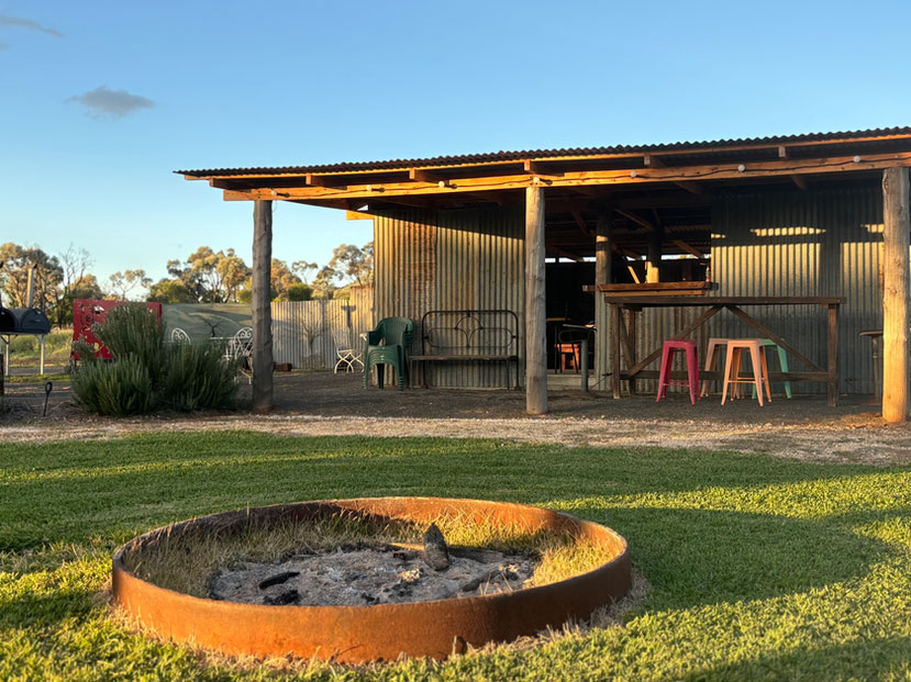 Fire rings around the camp ground